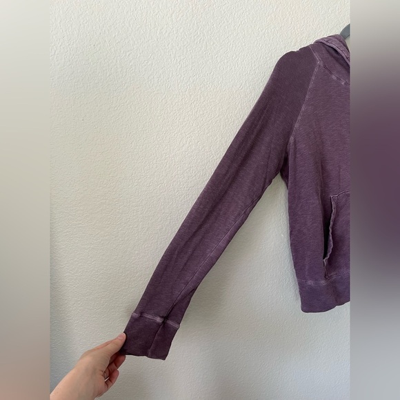 James Perse Vintage 100% Cotton Terry Purple Hoodie Women's Size S - Picture 5 of 16